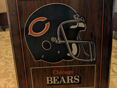 Vintage Chicago Bears Wood Plaque Wall Decor NFL Football