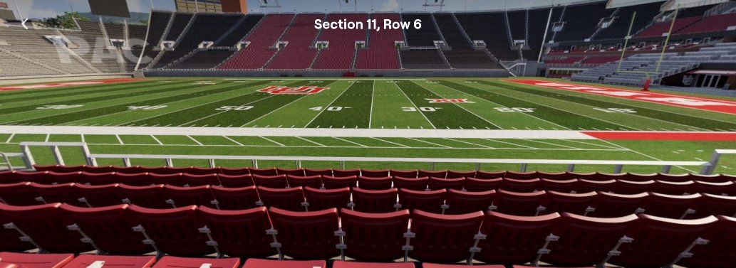 AT COST - 40 yard line, row 6 - Utah Utes Football Season Tickets
