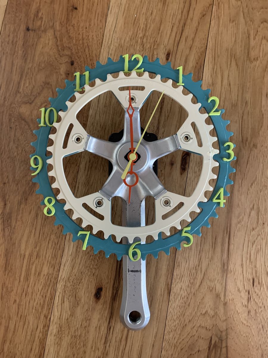 Campagnolo Bicycle Chainring Crank Arm Wall Clock - Unique Cycling Decor