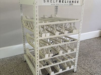 Shelf Reliance Can Rack System Storage Organizer White Metal