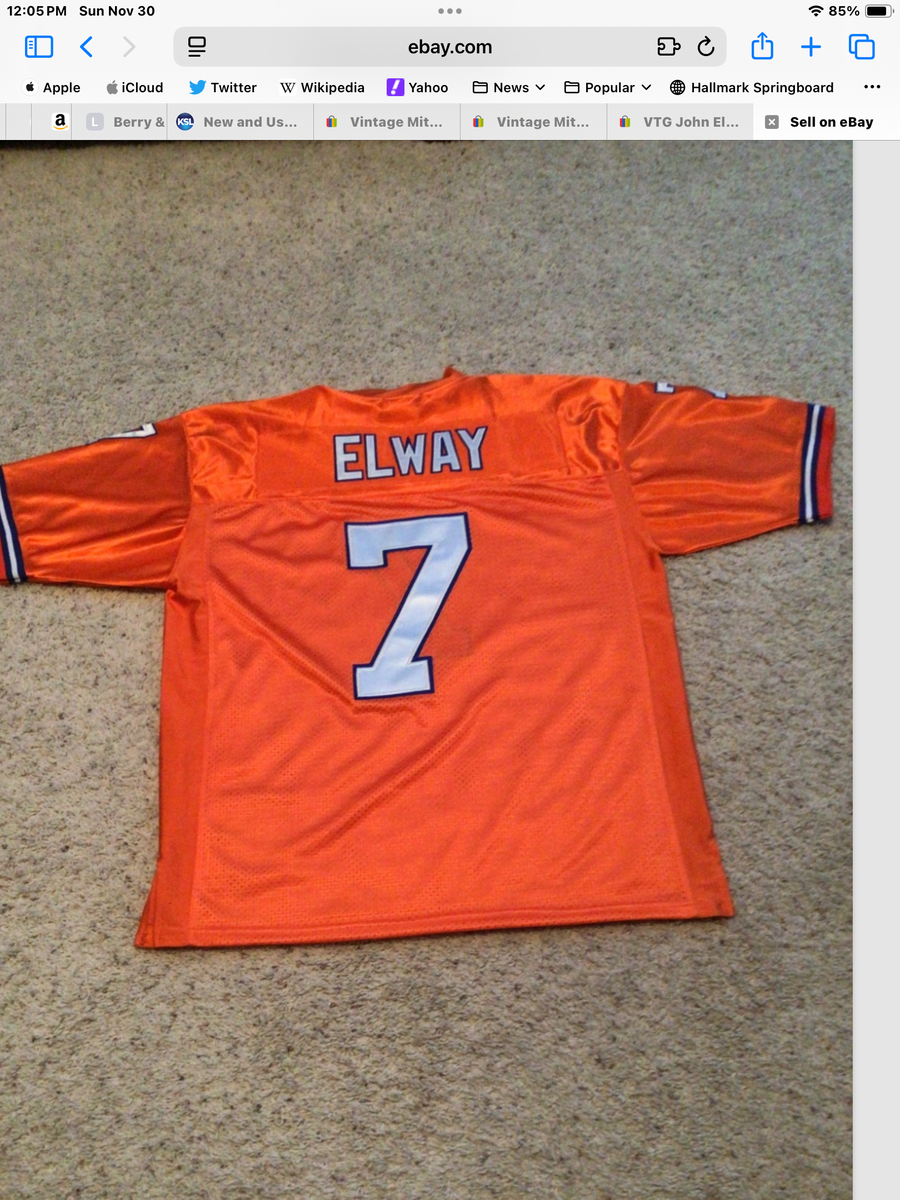 Vintage 1984 John Elway #7 Denver Broncos Throwback Jersey