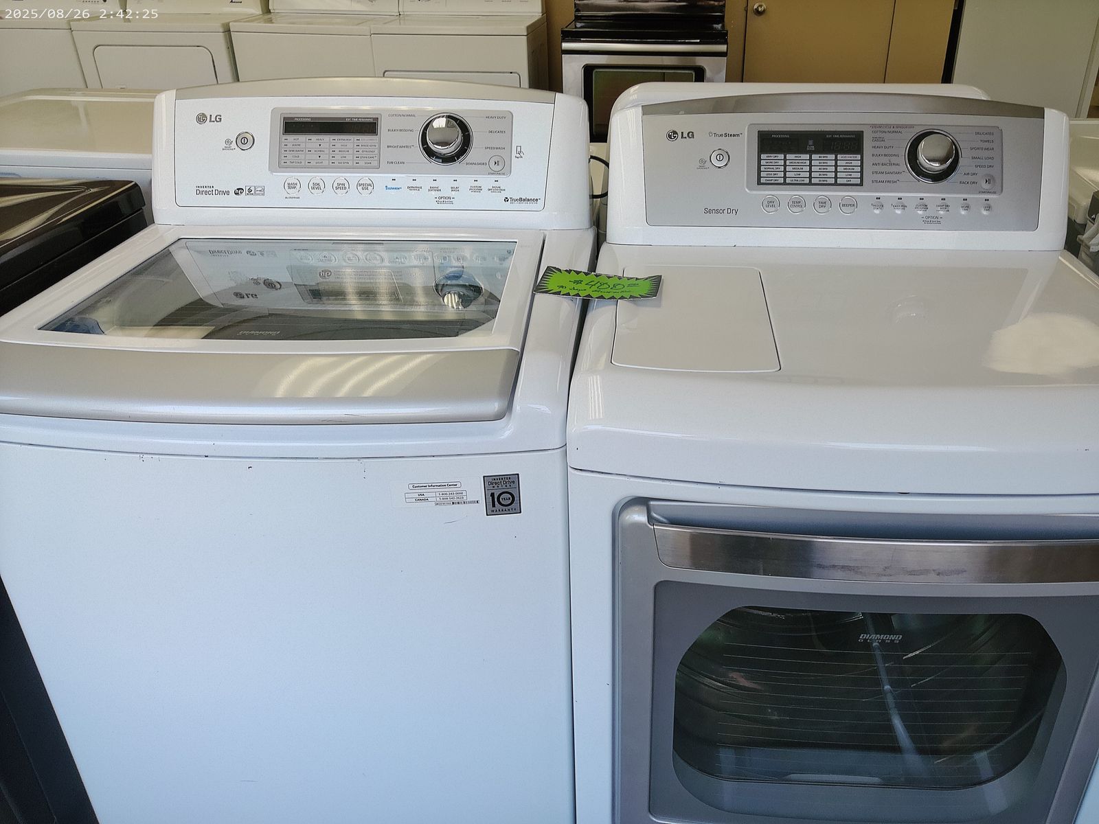LG Top Load Washer and Electric Dryer~Work Great~90 Day Guarantee