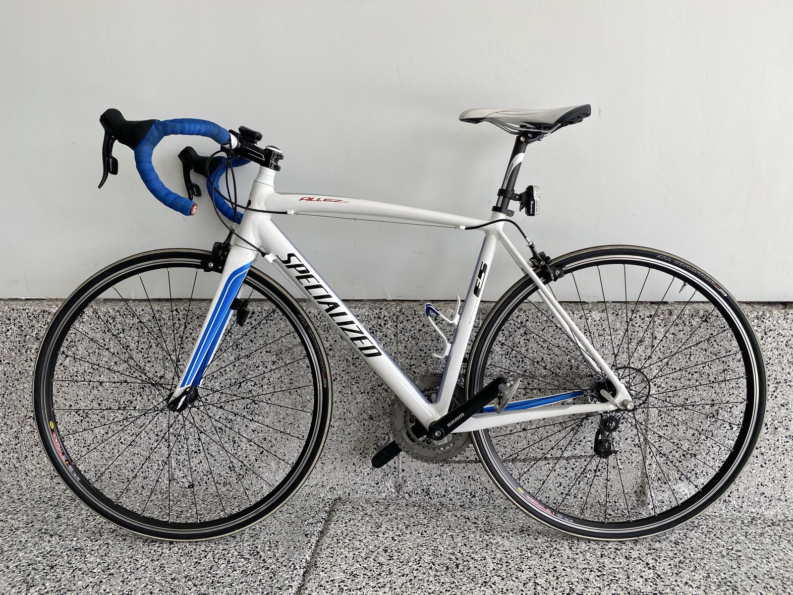 Specialized Allez E5 Road Bike White/Blue SRAM Components