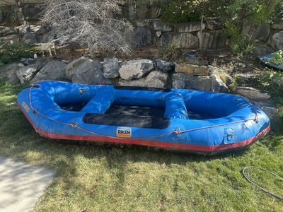 13-Foot Riken Self Bailer Raft: Priced to SELL White Water Rafting