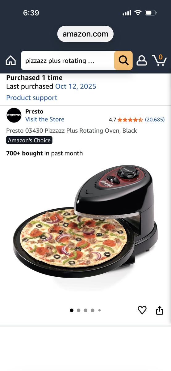Pizzazz plus pizza cooker