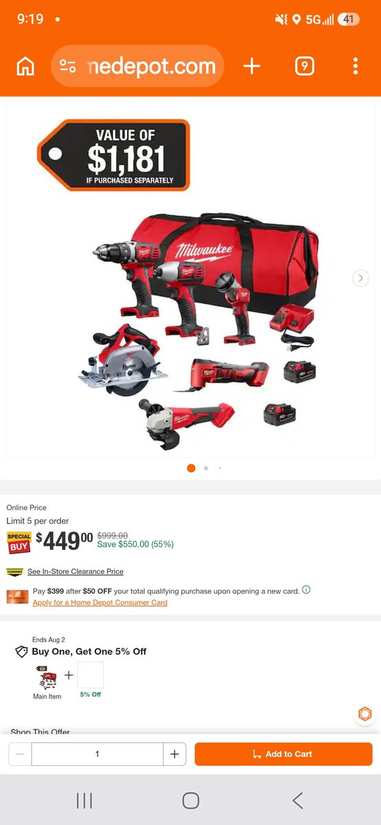 Milwauke power kit, New , unused