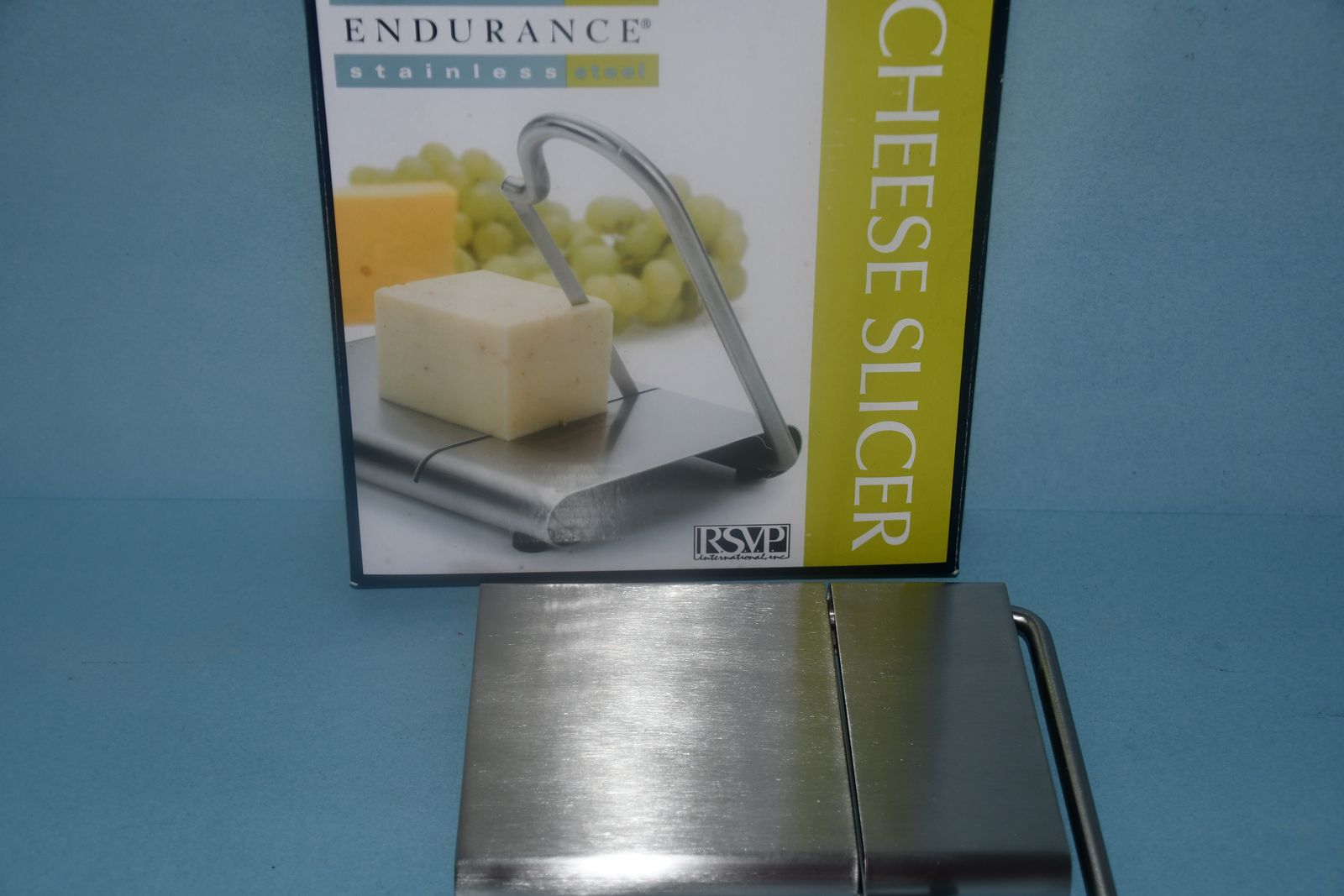 NEW STAINLESS STEEL CHEESE SLICER ~ NON SKID FEET ~ NEVER USED ~ $5