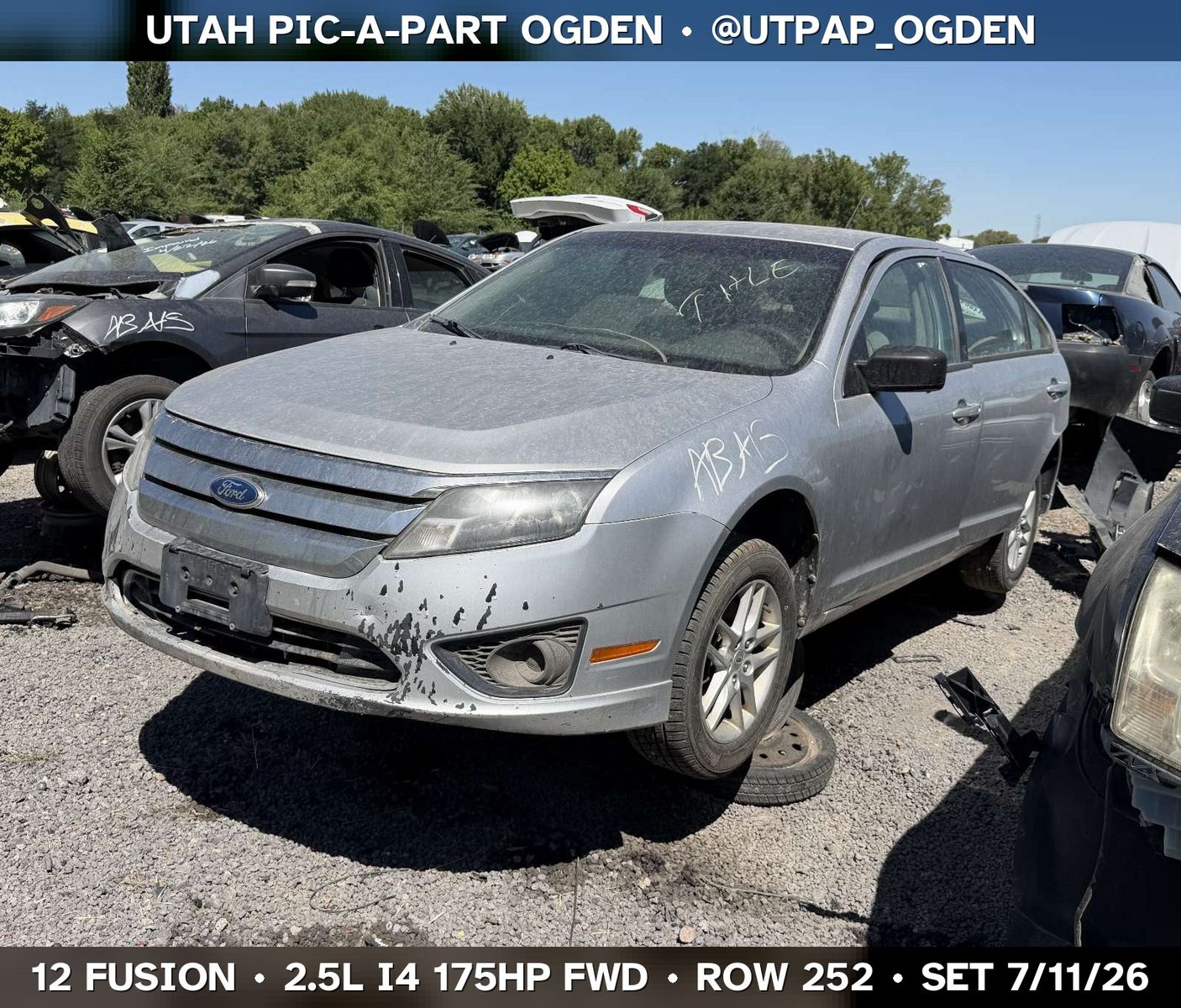 2012 Ford Fusion Parts - UTPAP Ogden