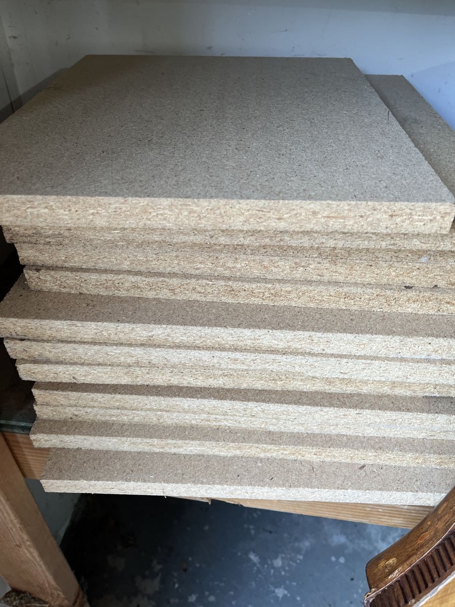 Assorted Particle Board Sheets and Molding Trim Material