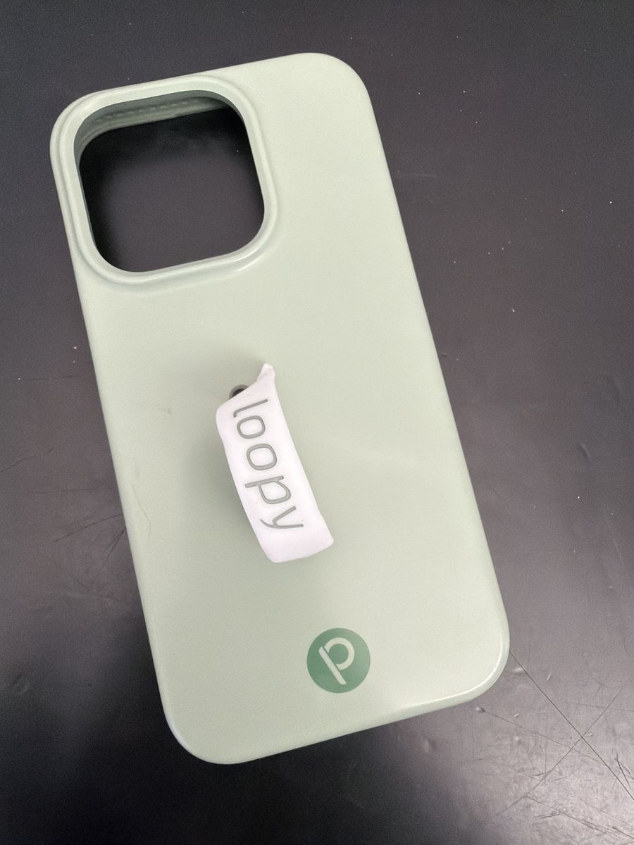 Loopy Case iPhone 13 Pro Max Sage Green (Series 4) Phone Case with Finger Loop