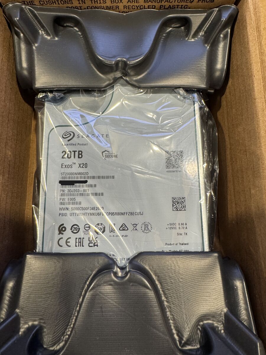 Manufacture Refurbished Seagate EXOS X20 20TB SAS Hard Drive