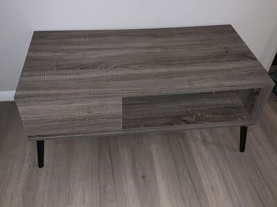 Modern grey wood TV Stand / Media Console