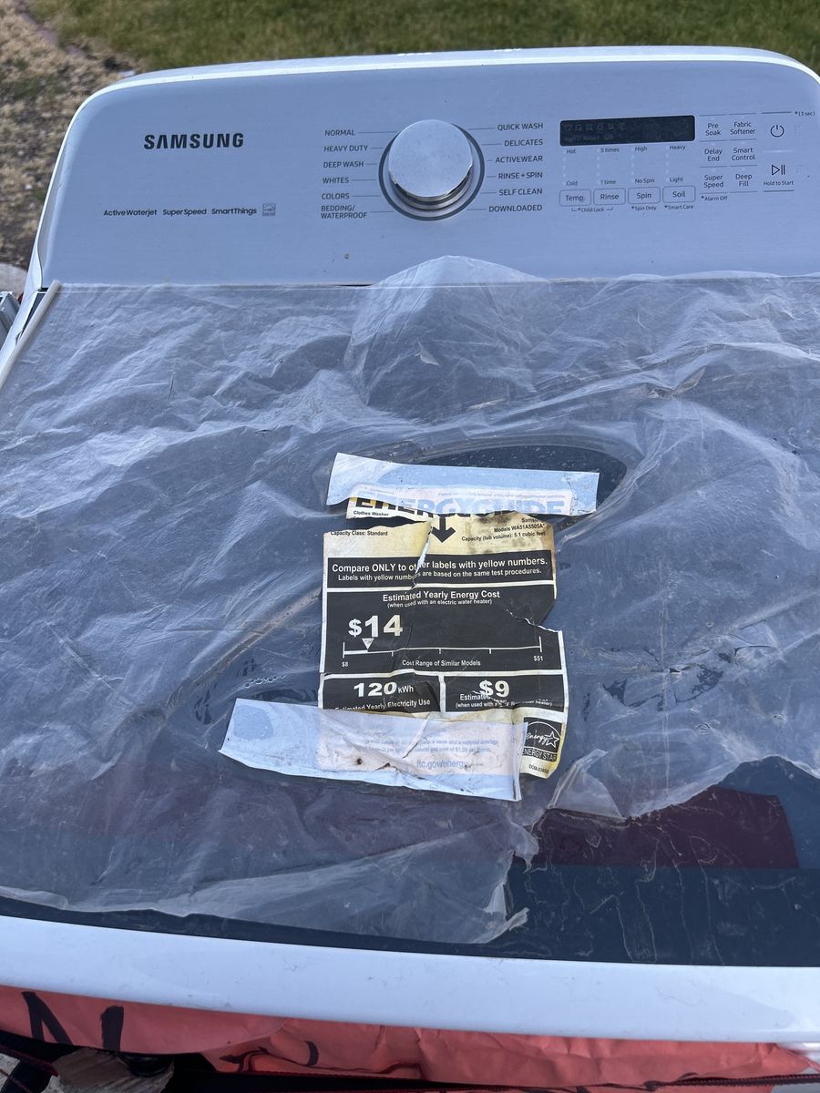 New Samsung washing machine