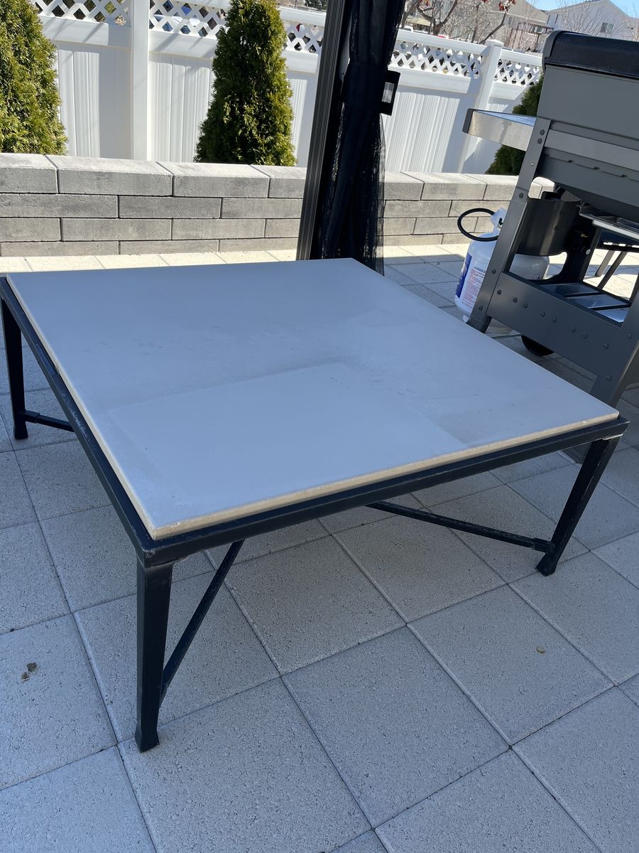 Outdoor Metal Pation Table 40 X 40x 18 tall