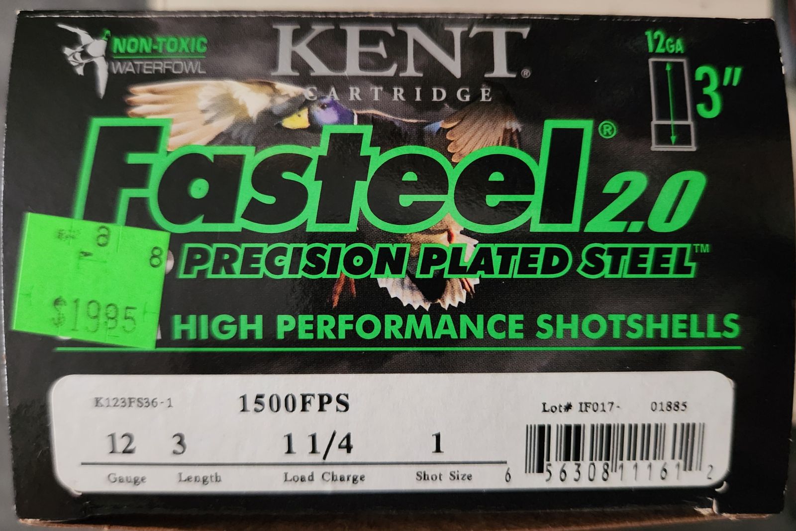 Kent FastSteel 2.0, #1 Shot, 12ga. Waterfoul Shotgun Shells