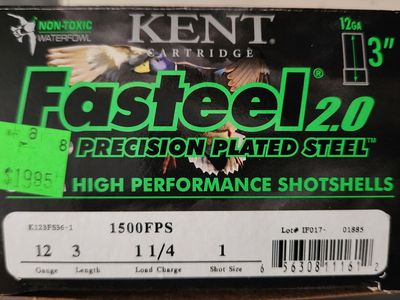 Kent FastSteel 2.0, #1 Shot, 12ga. Waterfoul Shotgun Shells