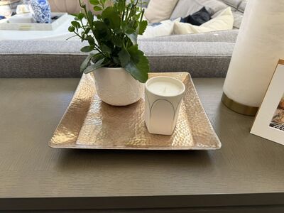 Beautiful Gold Brass Tray / Home Decor