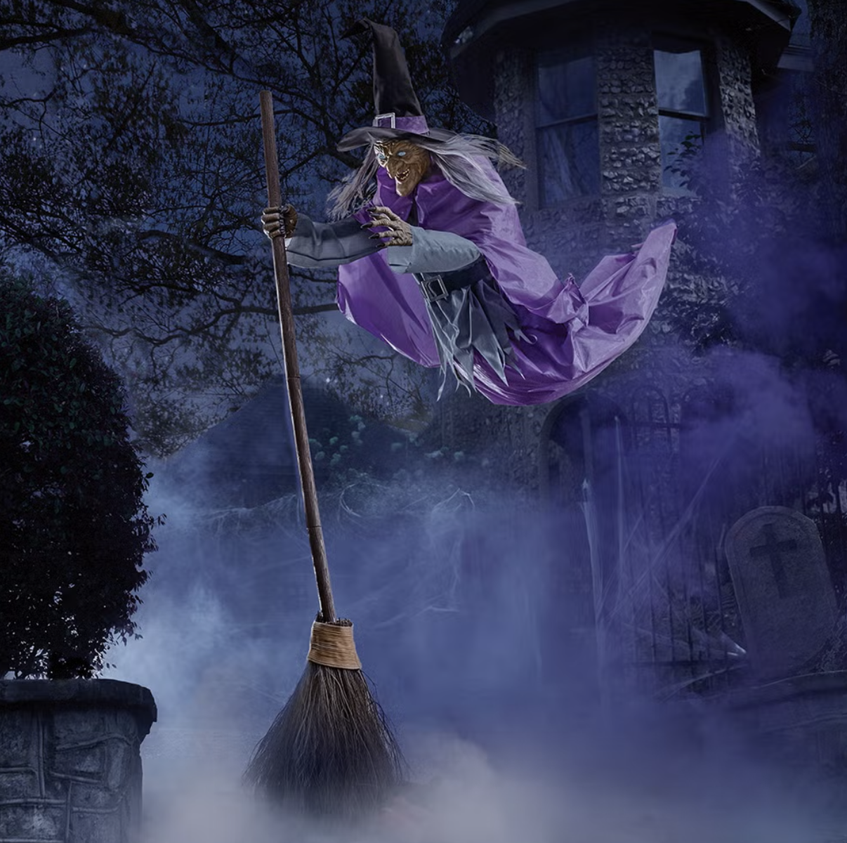 12-Foot Animated Witch Decoration