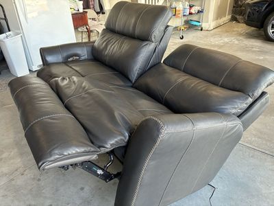 Sofa, Reclining, Power, dark gray/