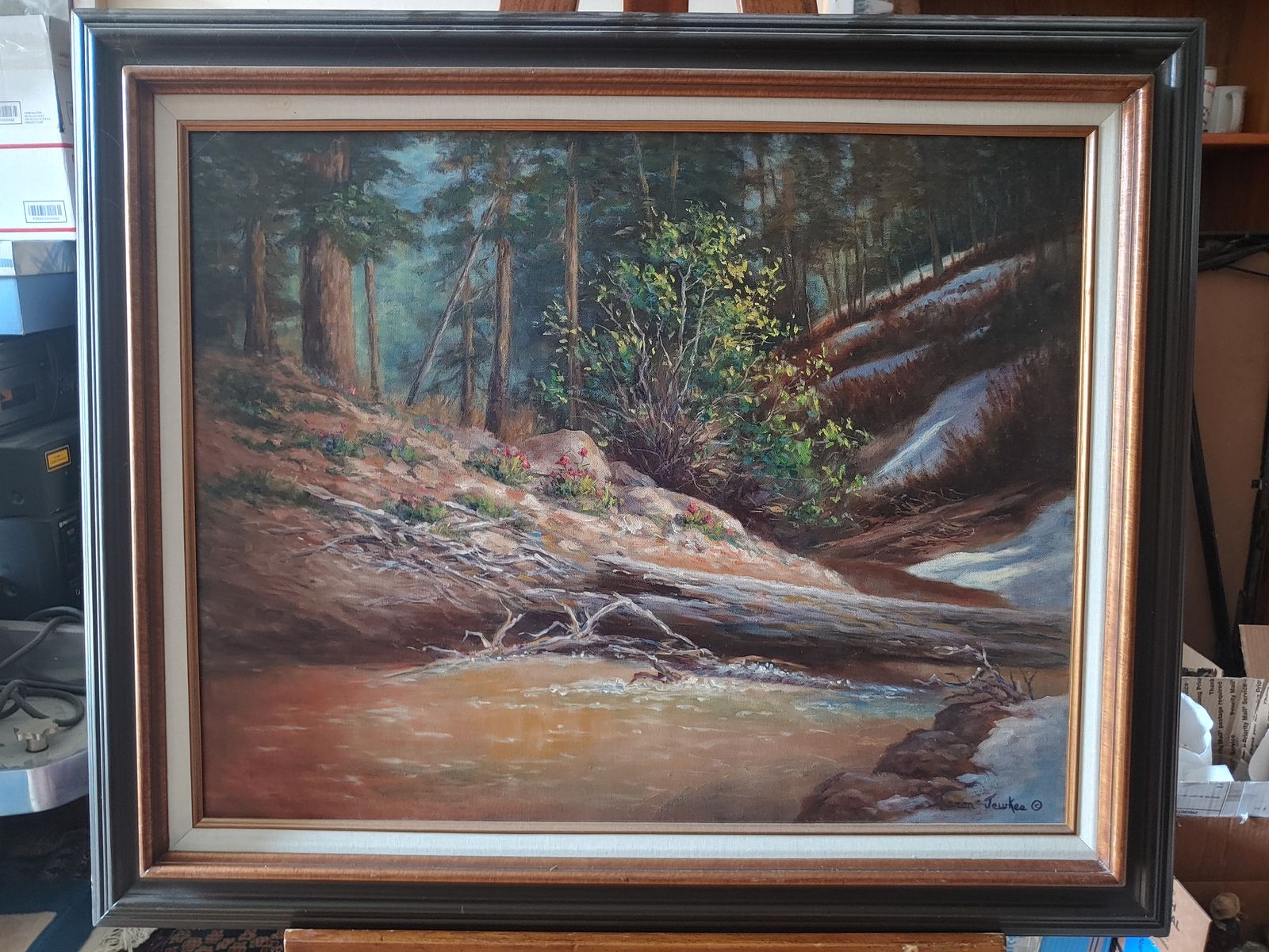 Utah Artist Sharon Jewkes Original Oil " Springs Promise "