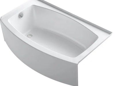 New Kohler white 30x60 alcove soaking bath tub (left)