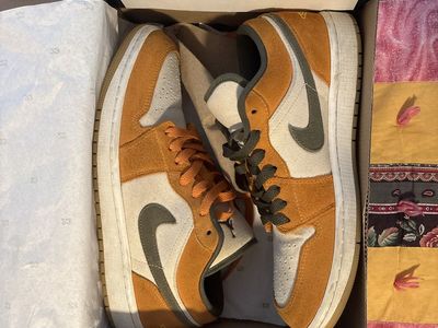 Nike Air Jordan 1 Low Canvas & Suede Sneakers - Men's Size 9