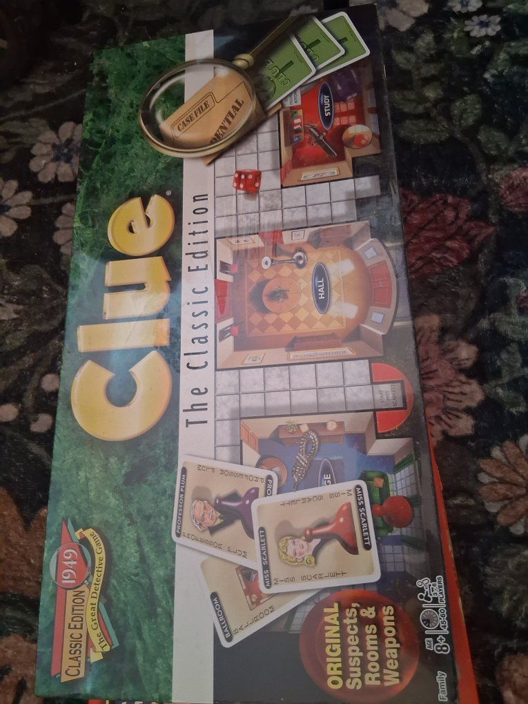 Clue The Classic Edition Board Game, New & Sealed - Original Suspects, Rooms & Weapons