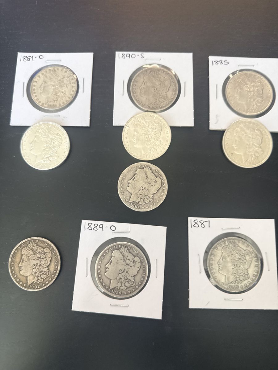 10 Morgan Silver Dollars (1881-1902) | Better Dates Included | 10+ oz Silver | $1295 O.B.O