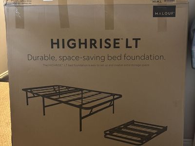 MALOUF Highrise LT Twin Bed Frame Foundation - New in Box