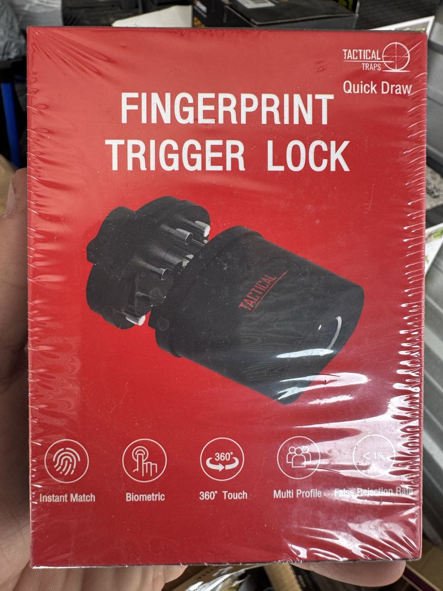 Tactical Traps Quick Draw Biometric Fingerprint Trigger Lock New