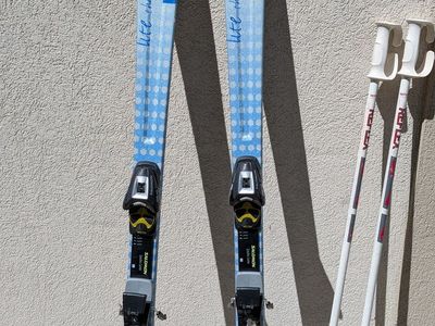 Head Light Thang Women's All Mountain Skis with Adjustable Solomon Bindings and Poles