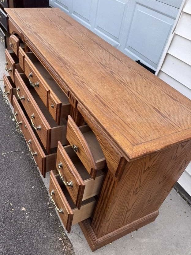 Large wood dresser
