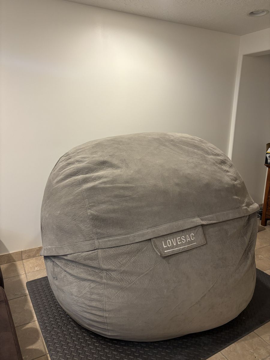 Lovesac Bean Bag Chair Beige Used Great Condition