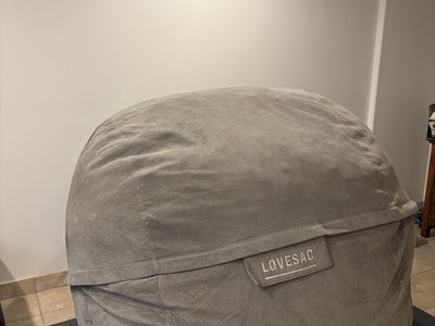 Lovesac Bean Bag Chair Beige Used Great Condition