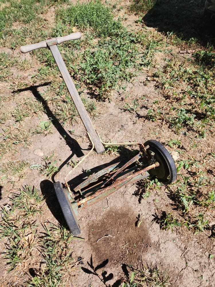 Vintage Push Reel Lawn Mower - Manual Grass Cutter