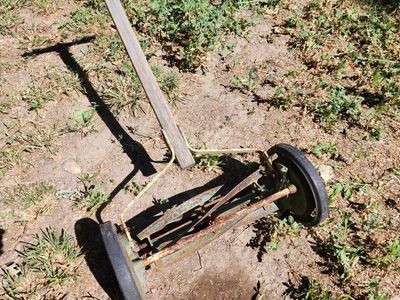 Vintage Push Reel Lawn Mower - Manual Grass Cutter