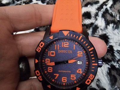 Invicta Coalition Forces Automatic Watch Model 32216 Orange Silicone Strap with Case