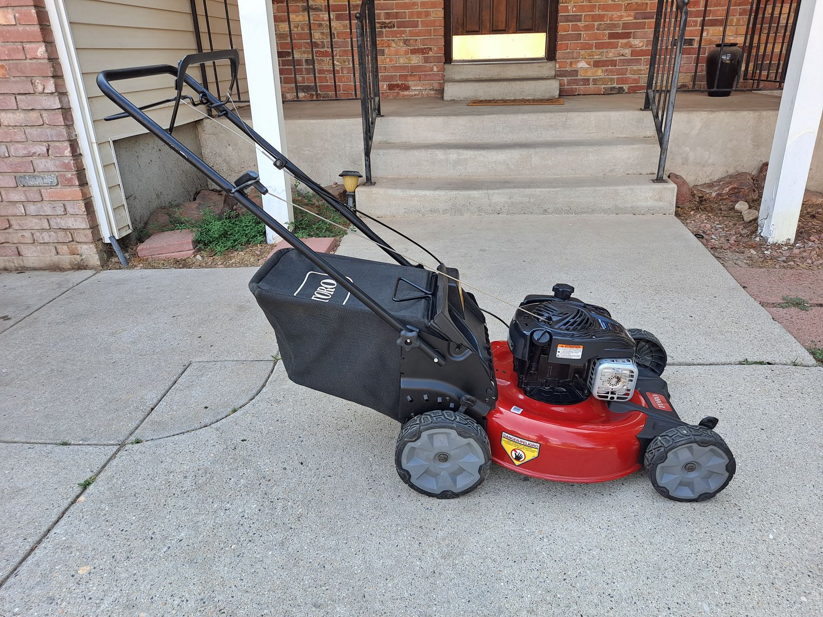 Newer Toro rear wheel drive bagged mower