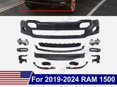 New Front Bumper Cover Assembly For 2019 2020-2024 RAM 1500 Replacement