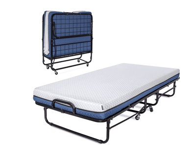 New in Box Folding Bed with Memory Foam Mattress, Twin Size, 75” x 38