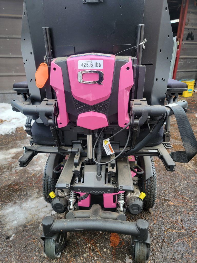 Quantum Edge HD Pink Electric Power Wheelchair with Stealth Products Cushion