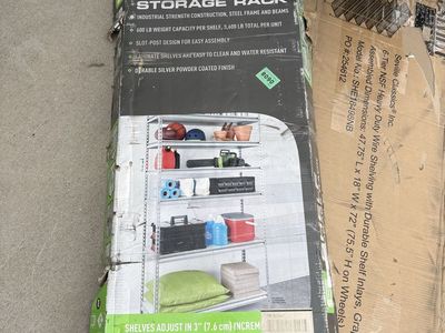 New Member's Mark 6-Shelf Industrial Strength Storage Rack, 48"W x 18"D x 72"H, Silver Powder Coated
