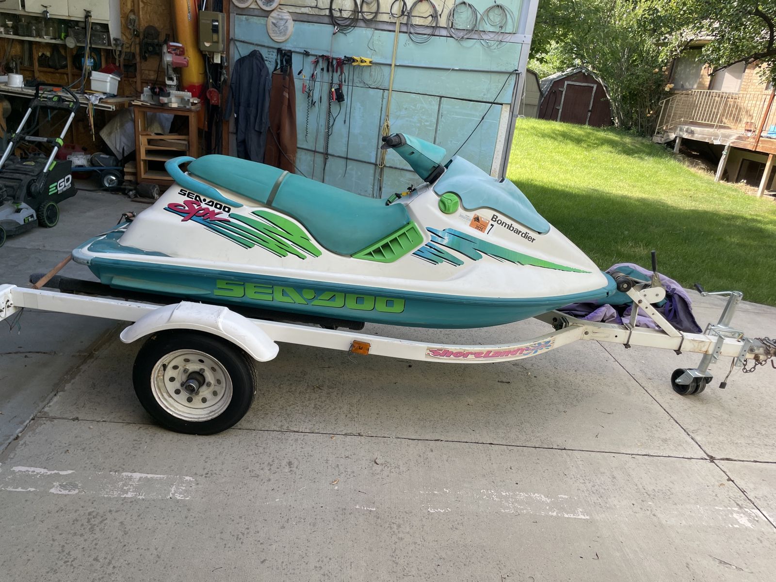 1994 Bombardier Sea-Doo SPX Personal Watercraft with Trailer