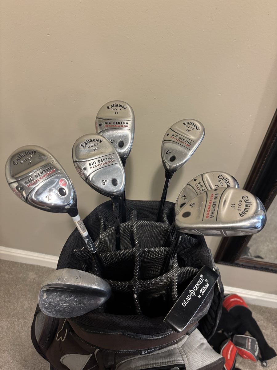 Callaway Hybrid set 2-7 and a titleist putter