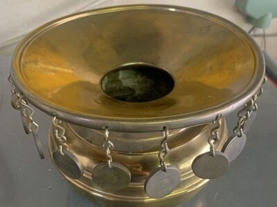 Rare Solid Brass Sun Valley Spittoon Trophy