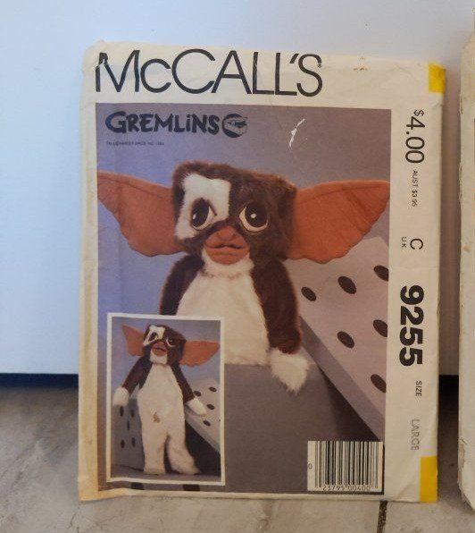 Vintage 1984 McCall's 9255 Gremlins Gizmo Costume Cosplay Sewing Pattern - Small, Uncut/Complete