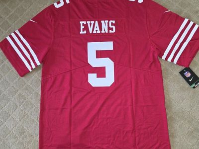 Mike Evans San Francisco 49ers Jerseys Sizes L,XL,XXL,XXXL