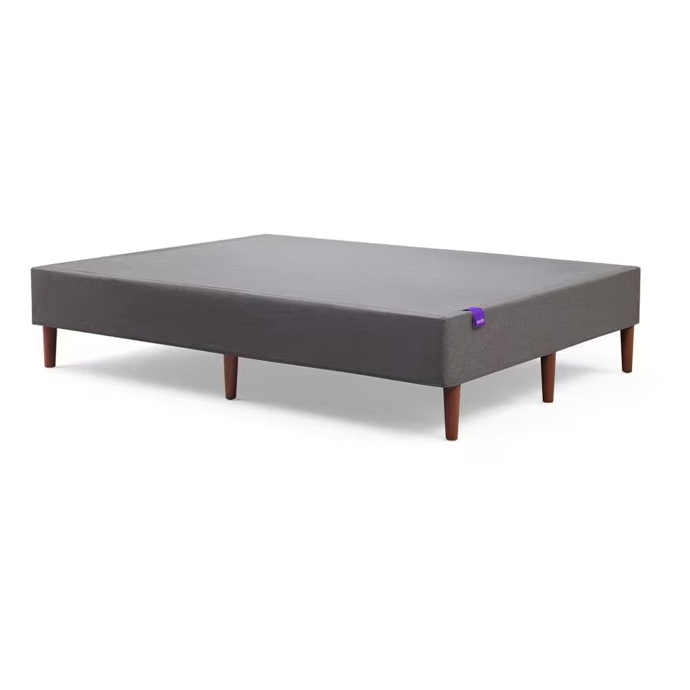 PURPLE Queen Bed Box Spring in Charcoal Grey