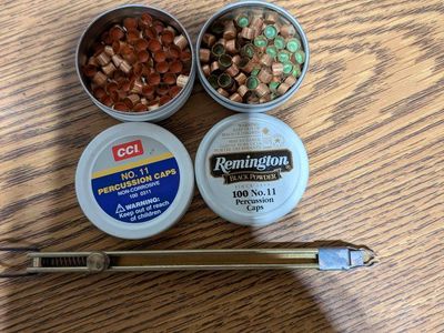 CCI and Remington No. 11 Percussion Caps with Capper Tool