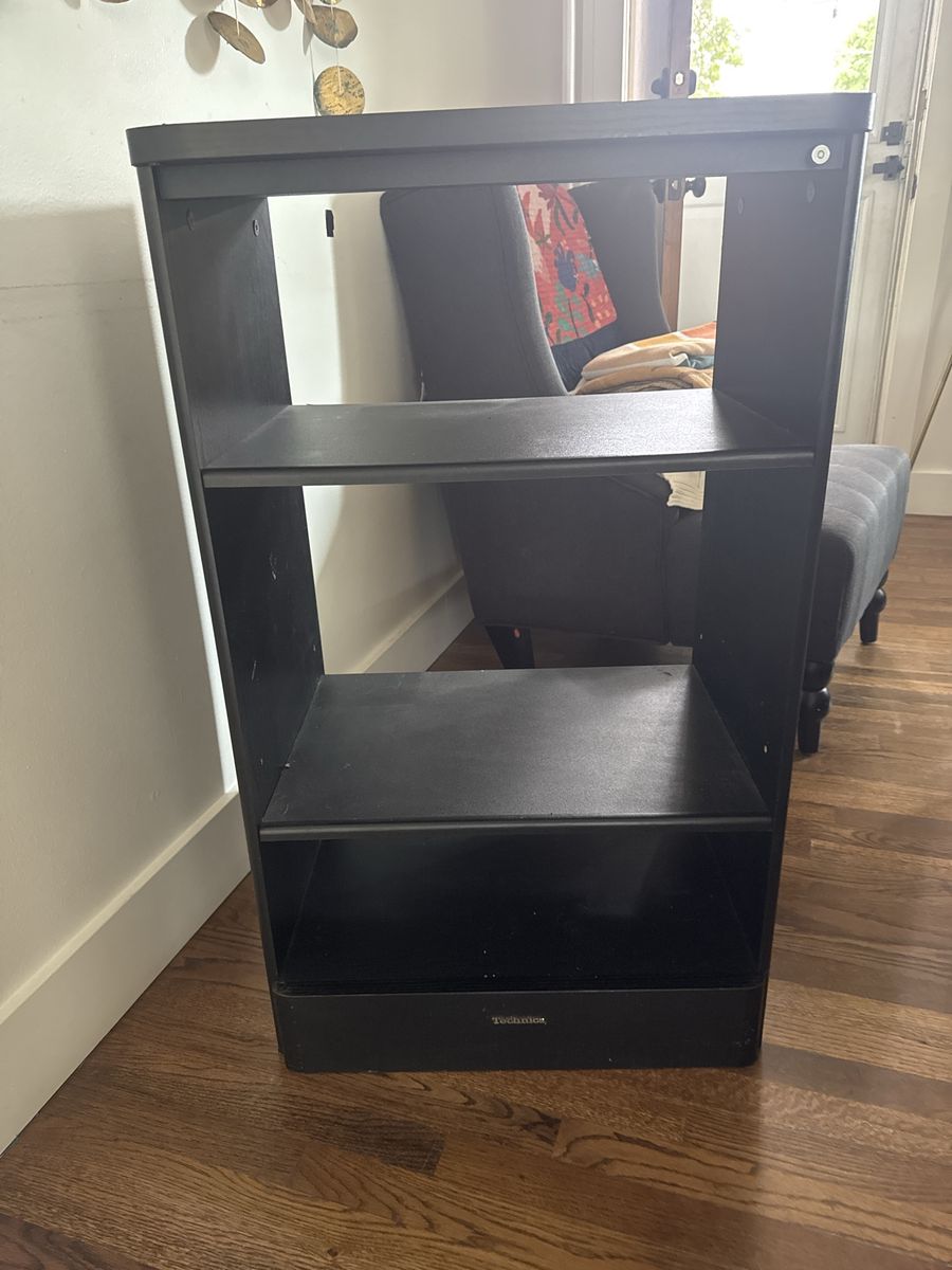 Technics Black Shelving Unit / Music Cabinet